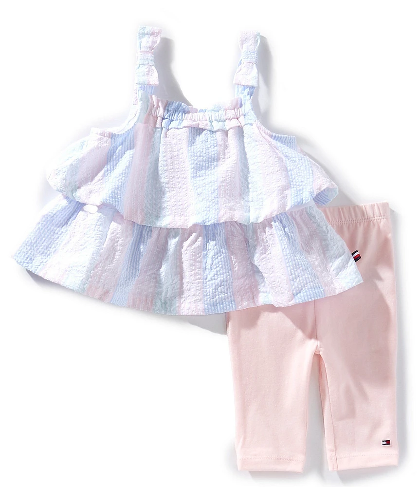 Tommy Hilfiger Baby Girls Tiered 2-Piece Capri Set