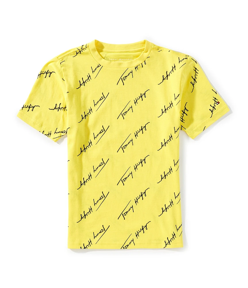 Tommy Hilfiger Little Boys Short-Sleeve Angled Script T-Shirt