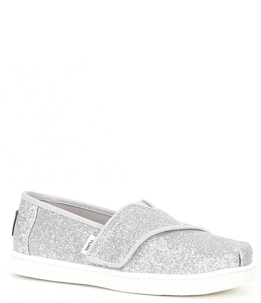 TOMS Girls' Tiny Alpargata Glitter Shoes (Toddler)