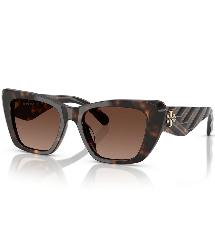 Tory Burch Women's TY7216U 52mm Polarized Tortoise Cat Eye Sunglasses