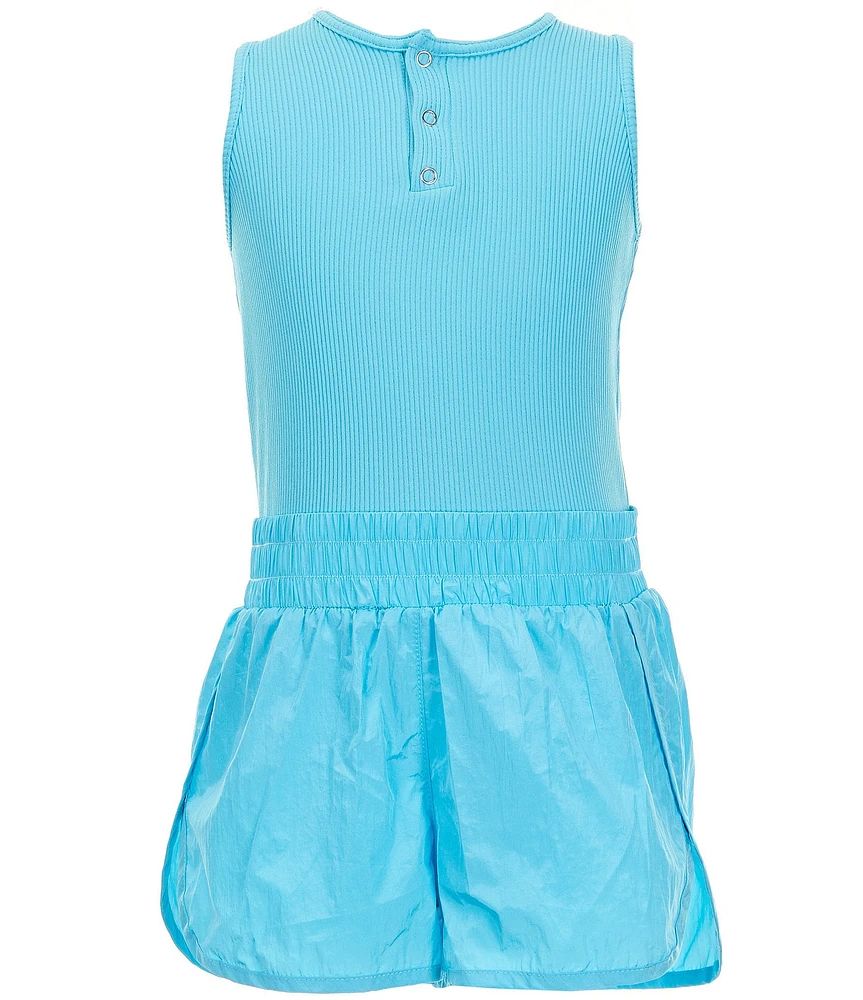 Tractr Big Girls Sleeveless Running Romper