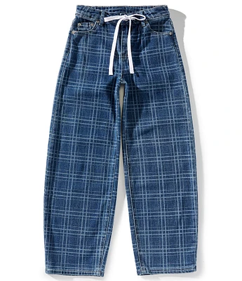 Tractr Big Girls Plaid Denim Jeans