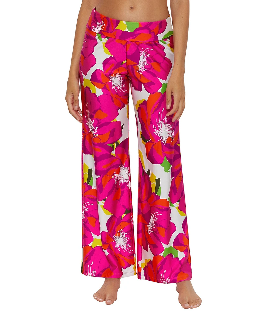 Trina Turk Bloom Wide Leg Swim Cover-Up Pant