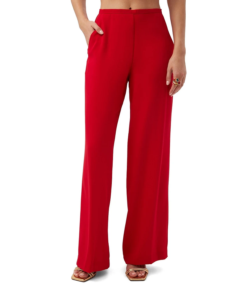 Trina Turk Tavia Double Georgette Flat Front Wide Leg Pant
