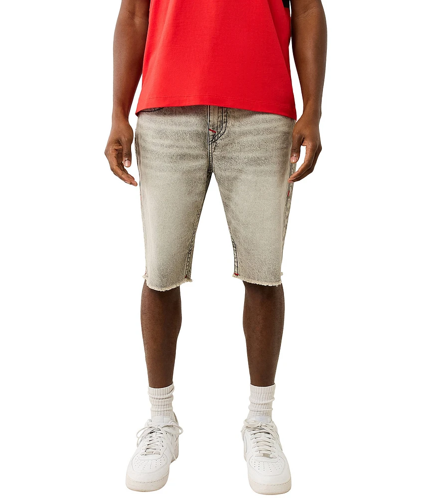 True Religion Ricky Frayed Hem 12#double; Denim Shorts