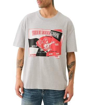 True Religion Torn Short Sleeve Graphic T-Shirt