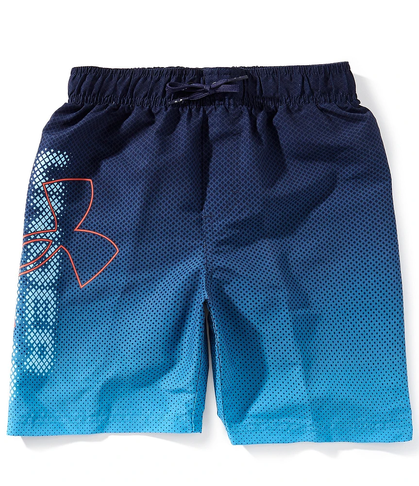 Under Armour Big Boys Textured Logo Volley Swim Shorts