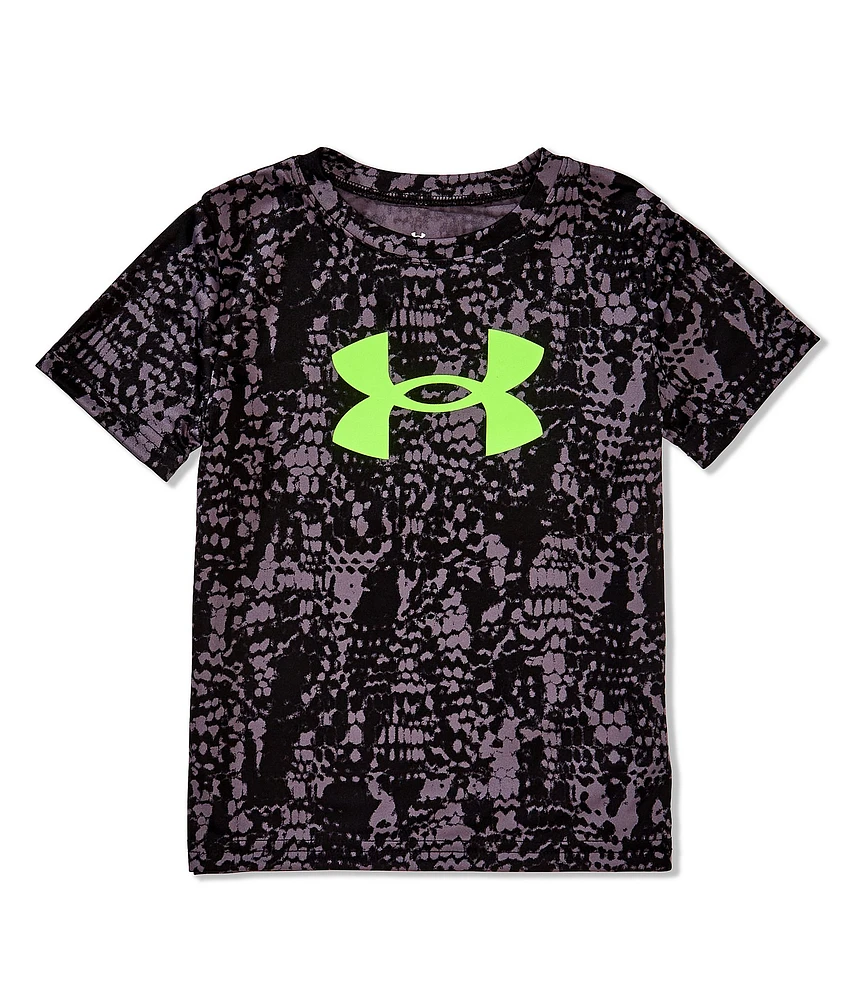 Under Armour Little Boys Crew Neck Short Sleeve UA Tech Big Logo Printed T-Shirt