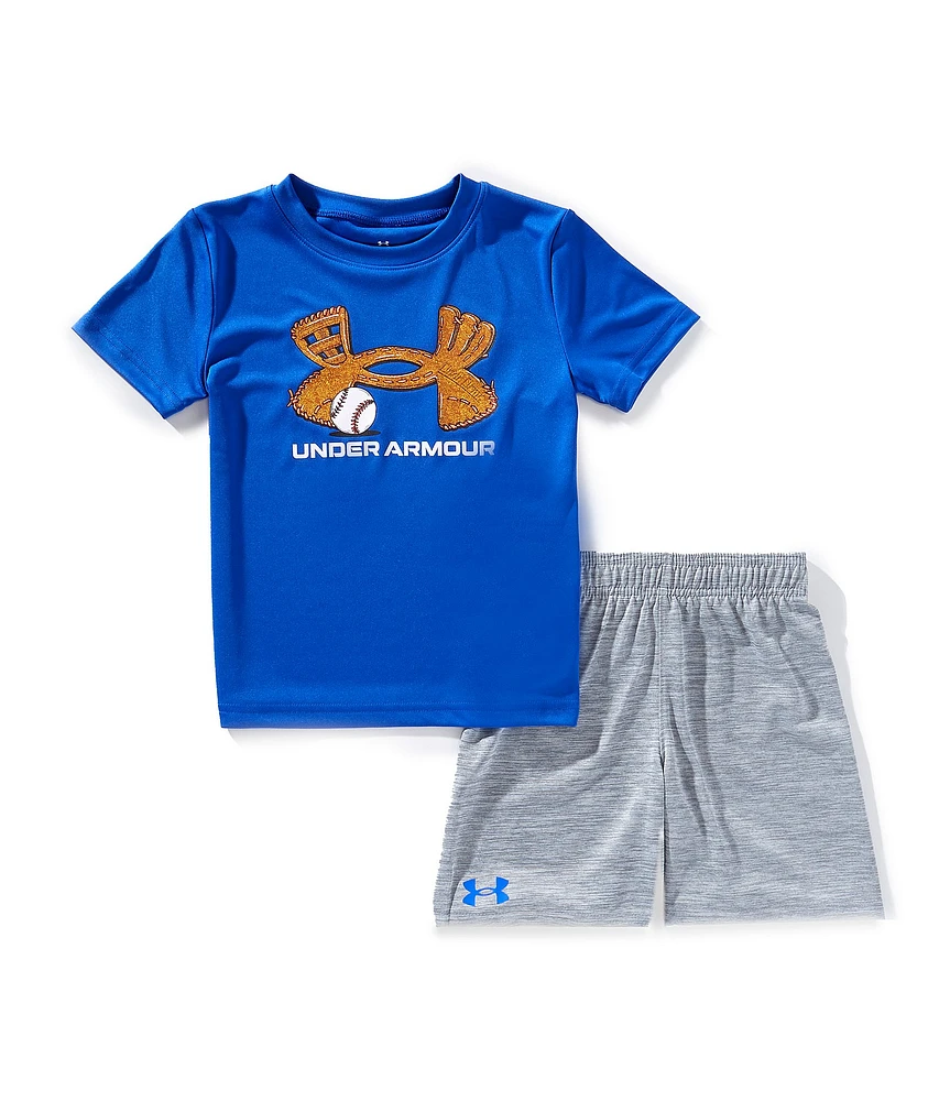 Under Armour Little Boys Short Sleeve Baseball Twist Tech Shorts Set