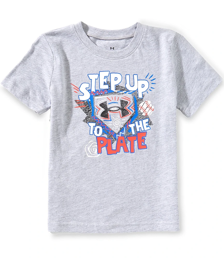 Under Armour Little Boys Short Sleeve Step Up Baseball T-Shirt