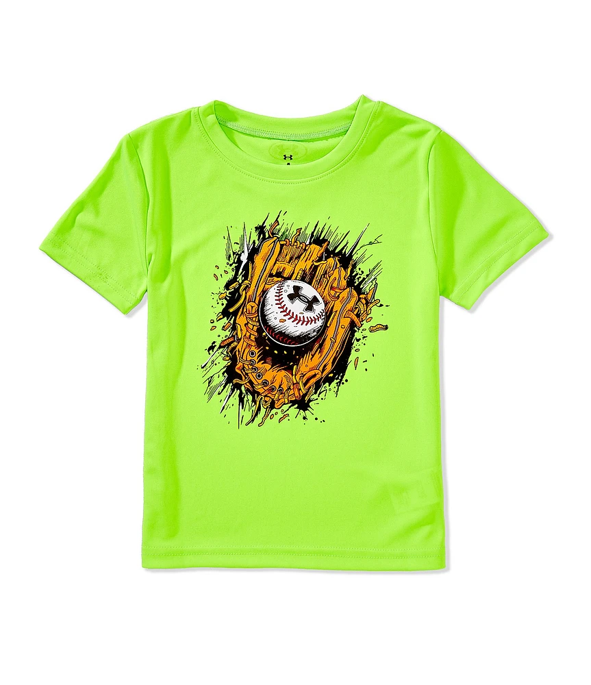 Under Armour Little Boys Short Sleeve Tech Mitt Graphic T-Shirt
