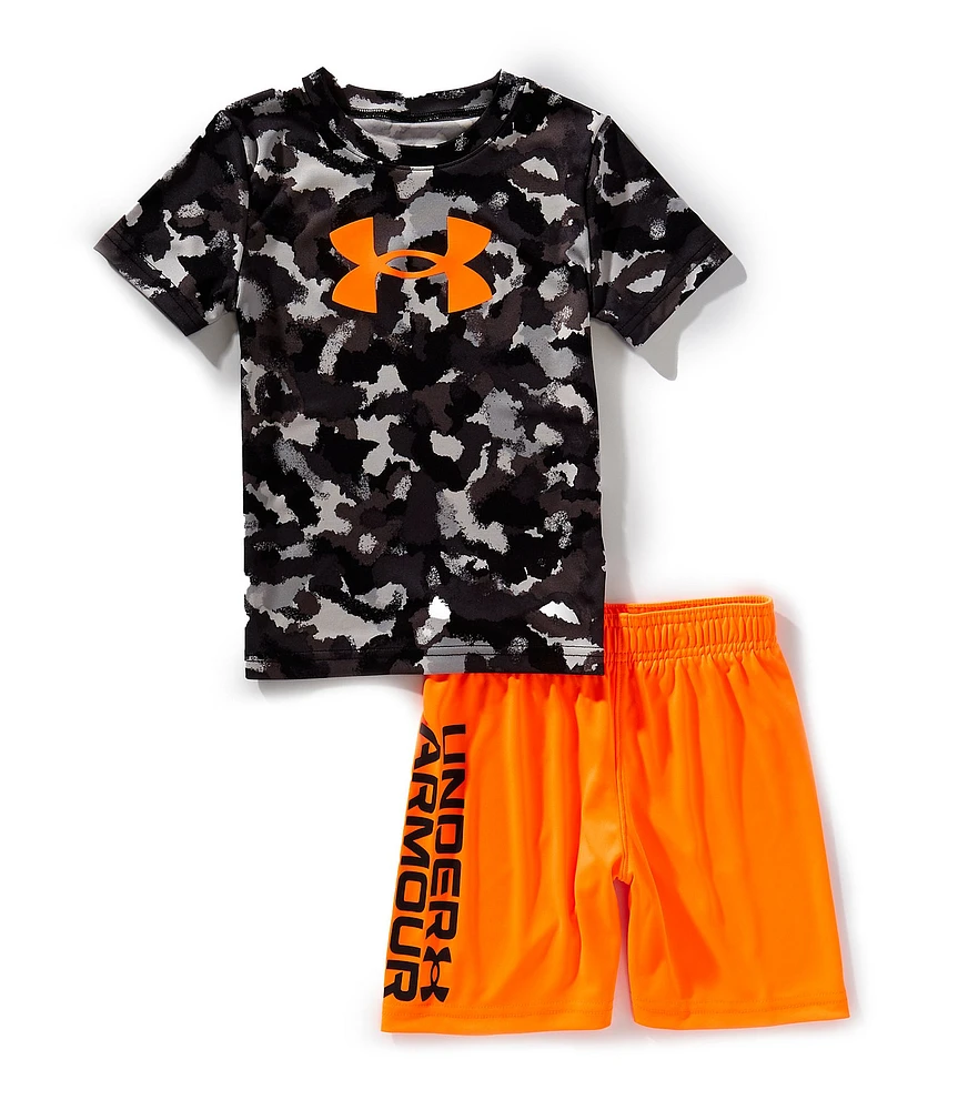 Under Armour Little Boys Short Sleeve Crewneck Pullover Tech T-Shirt & Shorts Set