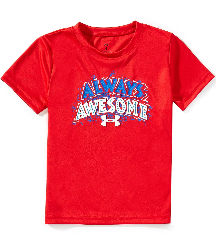 Under Armour Little Boys Short Sleeve Speed Tech Always Awesome T-Shirt