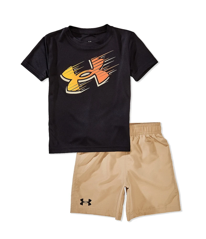 Under Armour Little Boys Short Sleeve Graphic T-Shirt & Shorts Set