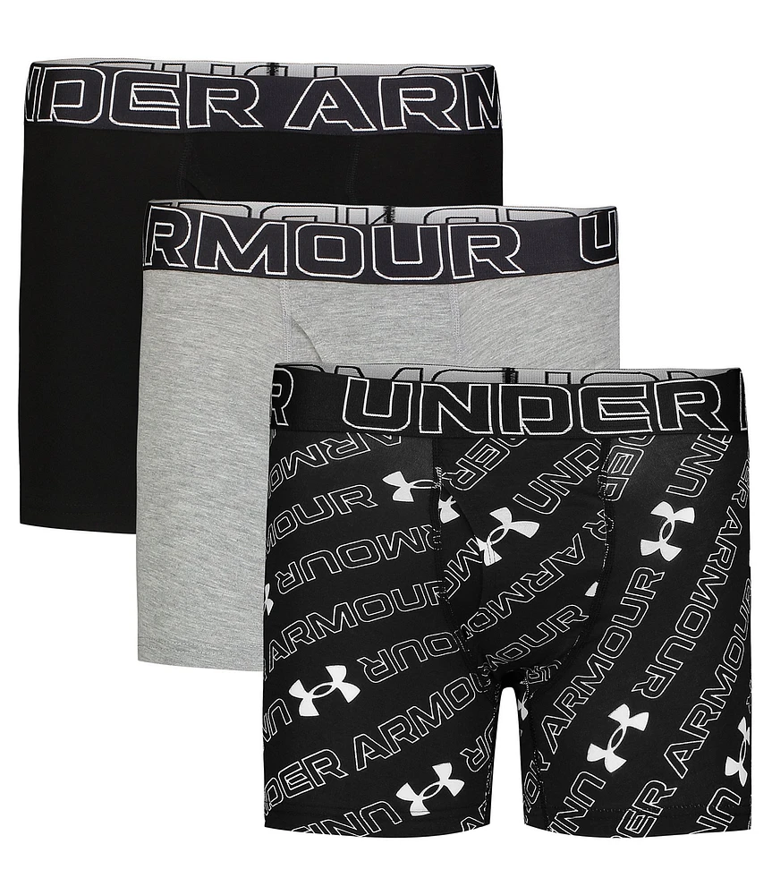 Under Armour Big Boys Performance Cotton Boxer Brief 3-Pack