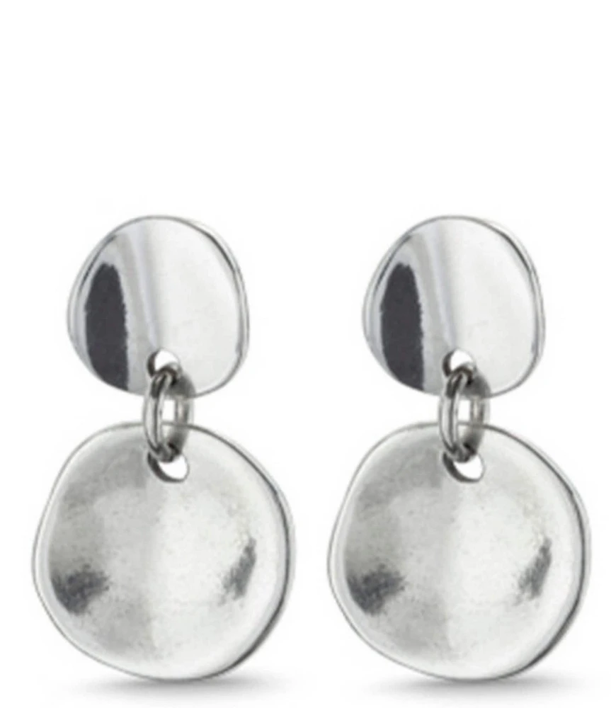 UNOde50 Scales Silver Sculptural Drop Earrings