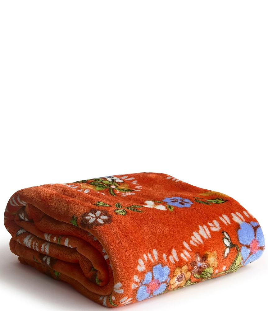 Vera Bradley Garden Paisley Plush Throw Blanket