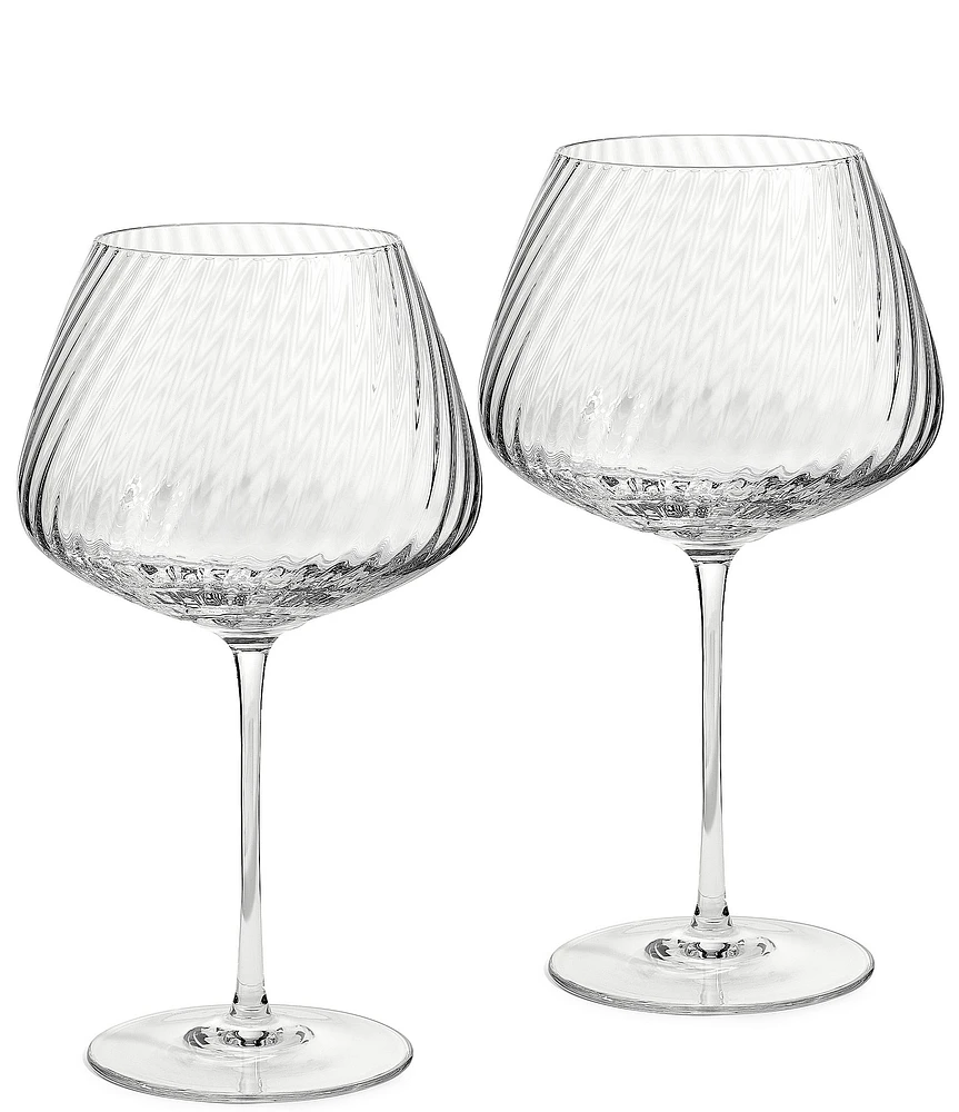 Vera Wang by Wedgwood Swirl Red Wine Glass, Set of 2