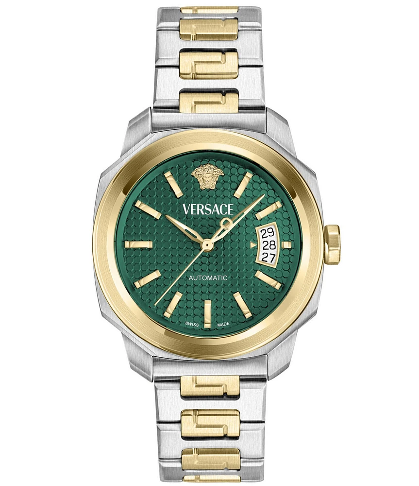 Versace Men's Dylos Automatic Two Tone Stainless Steel Bracelet Watch