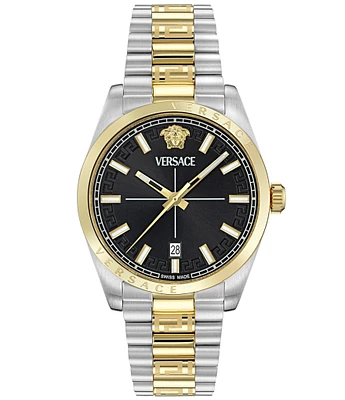 Versace Men's Millennyium Mechanical Automatic Two Tone Stainless Steel Bracelet Watch
