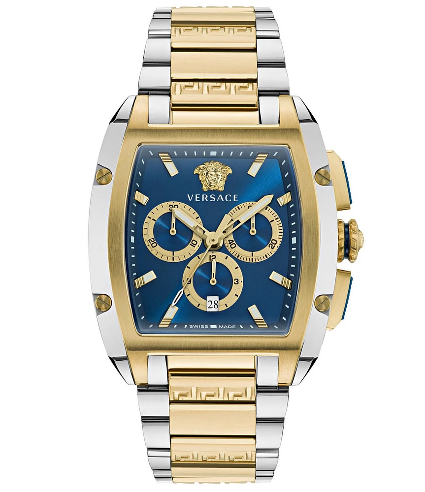 Versace Men's Versace Dominus Chronograph Two Tone Stainless Steel Bracelet Watch