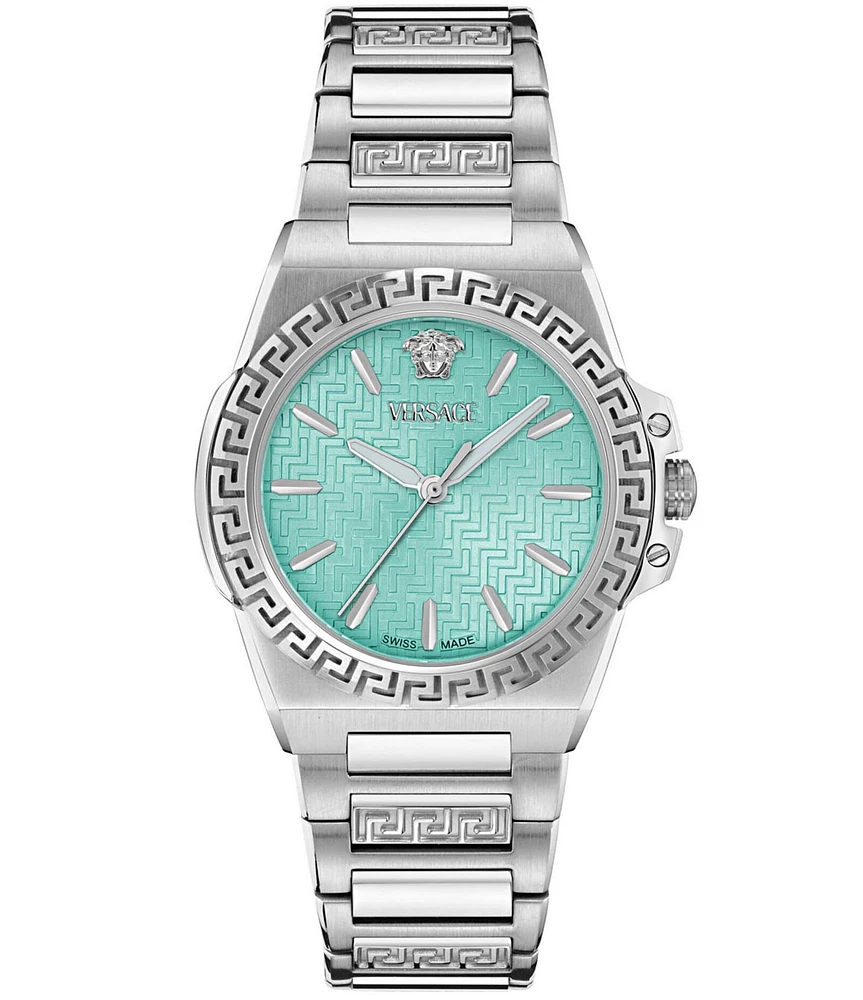 Versace Women's Greca Reaction Analog Stainless Steel Bracelet Watch