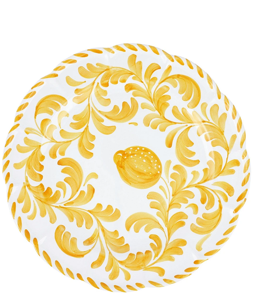 VIETRI Arezzo Yellow Round Platter