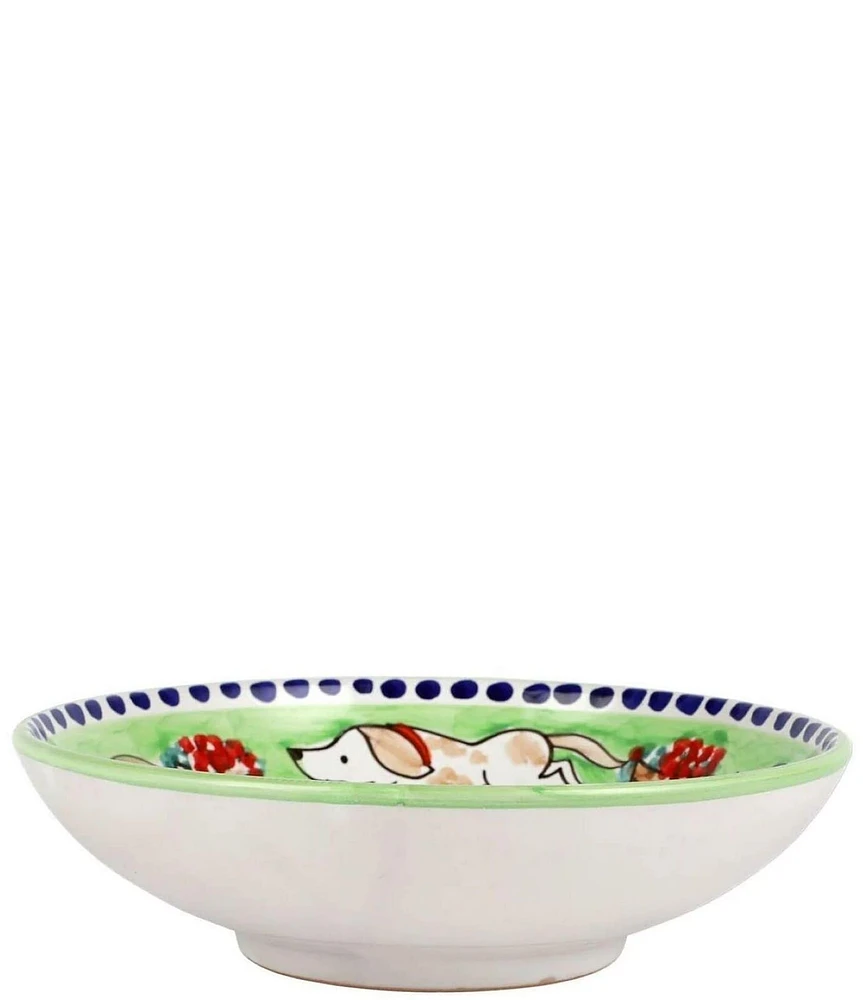 VIETRI Campagna Cane Dog Print Coupe Pasta Bowl