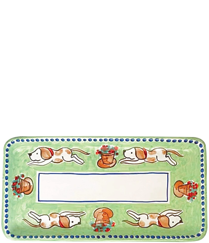 VIETRI Campagna Cane Dog Print Rectangular Platter