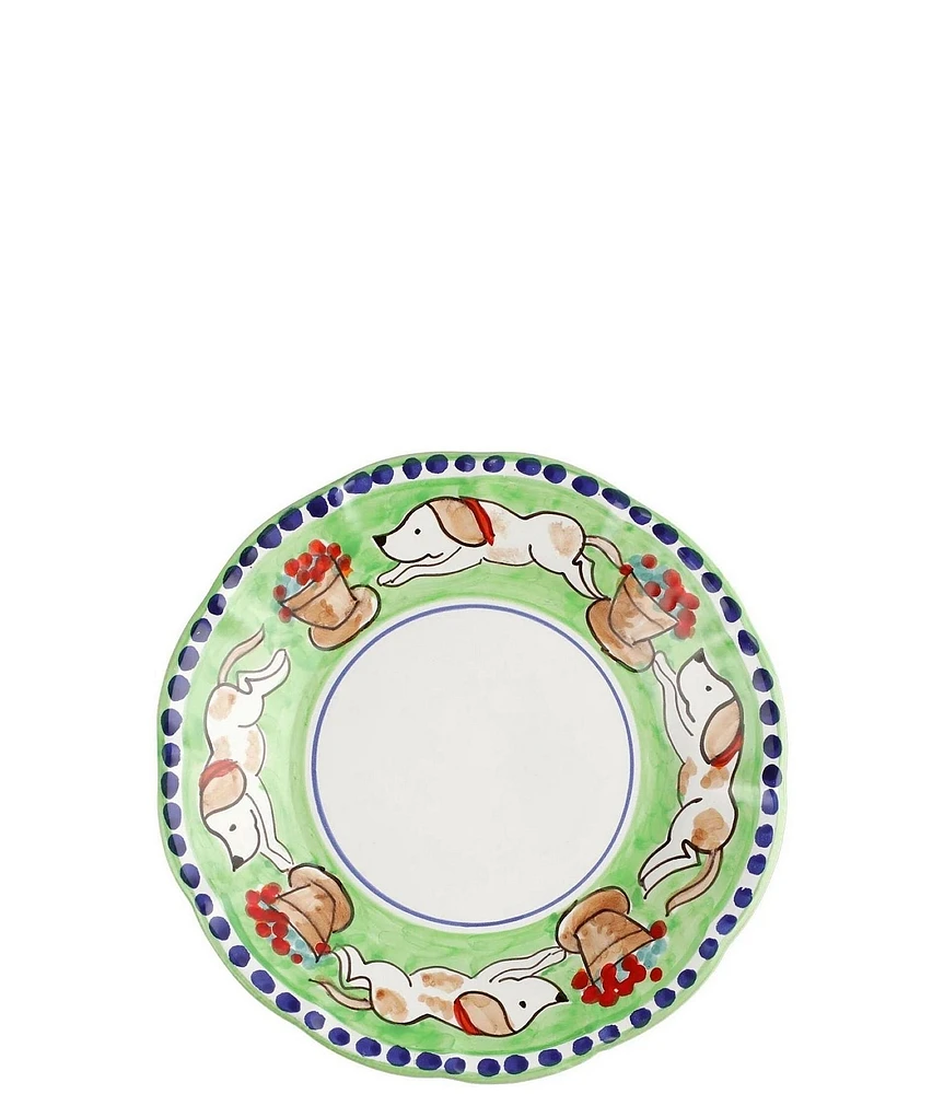 VIETRI Campagna Cane Dog Print Salad Plate