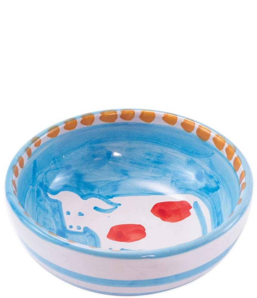VIETRI Campagna Mucca Cow Print Olive Oil Bowl