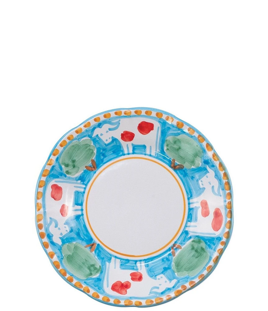 VIETRI Campagna Mucca Cow Print Salad Plate