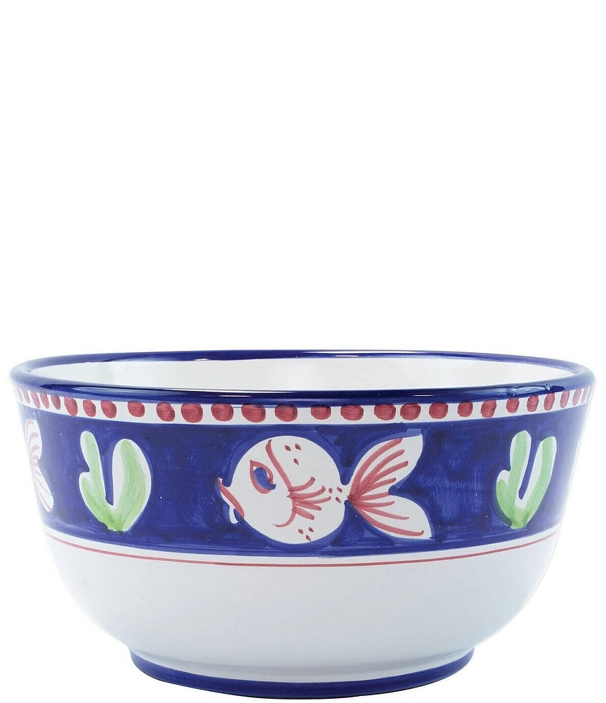 VIETRI Campagna Pesce Fish Print Deep Serving Bowl