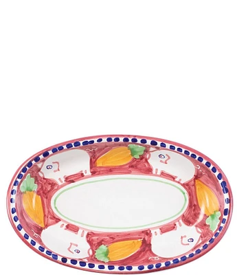 VIETRI Campagna Porco Pig Print Small Oval Tray