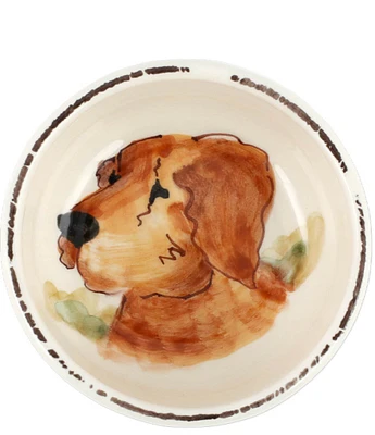 VIETRI Festive Fall Wildlife Hunting Dog Condiment Bowl