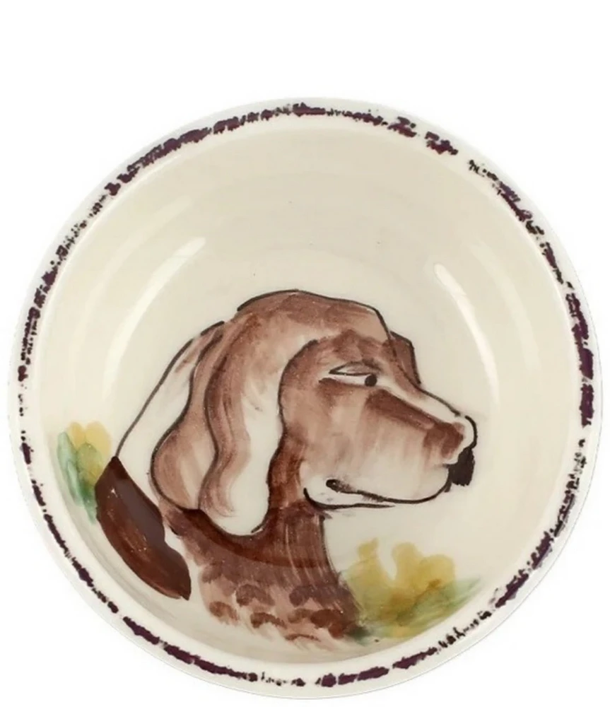 VIETRI Festive Fall Wildlife Spaniel Condiment Bowl
