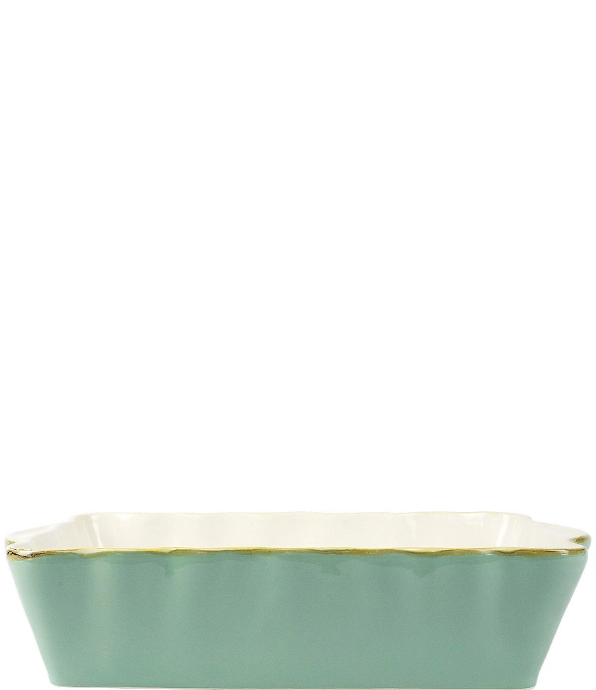 VIETRI Italian Bakers Aqua Large Rectangular Baking Dish
