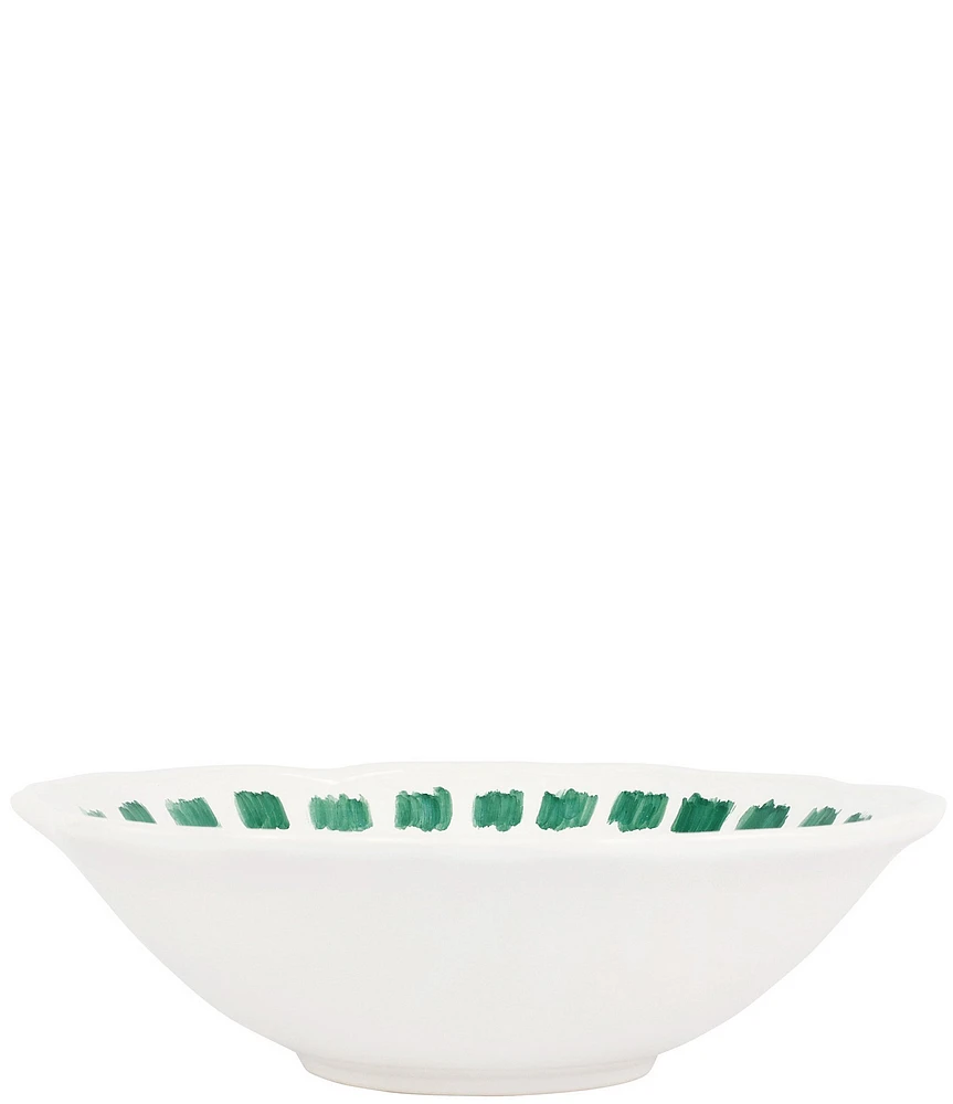 VIETRI Lisbon Green Stitch Serving Bowl