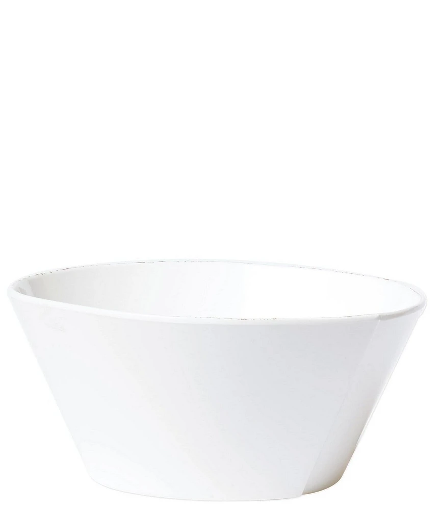 VIETRI Melamine Lastra White Large Stacking Serving Bowl
