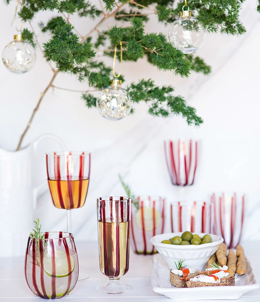 VIETRI Nuovo Stripe Stemless Wine Glass