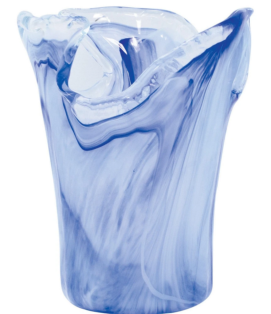 VIETRI Onda Glass Cobalt Small Vase