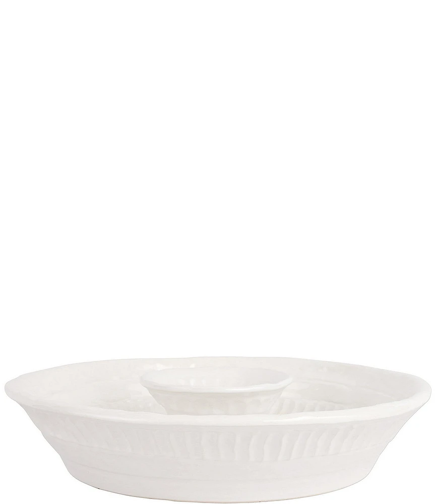 VIETRI Pietra Serena Chip and Dip Server