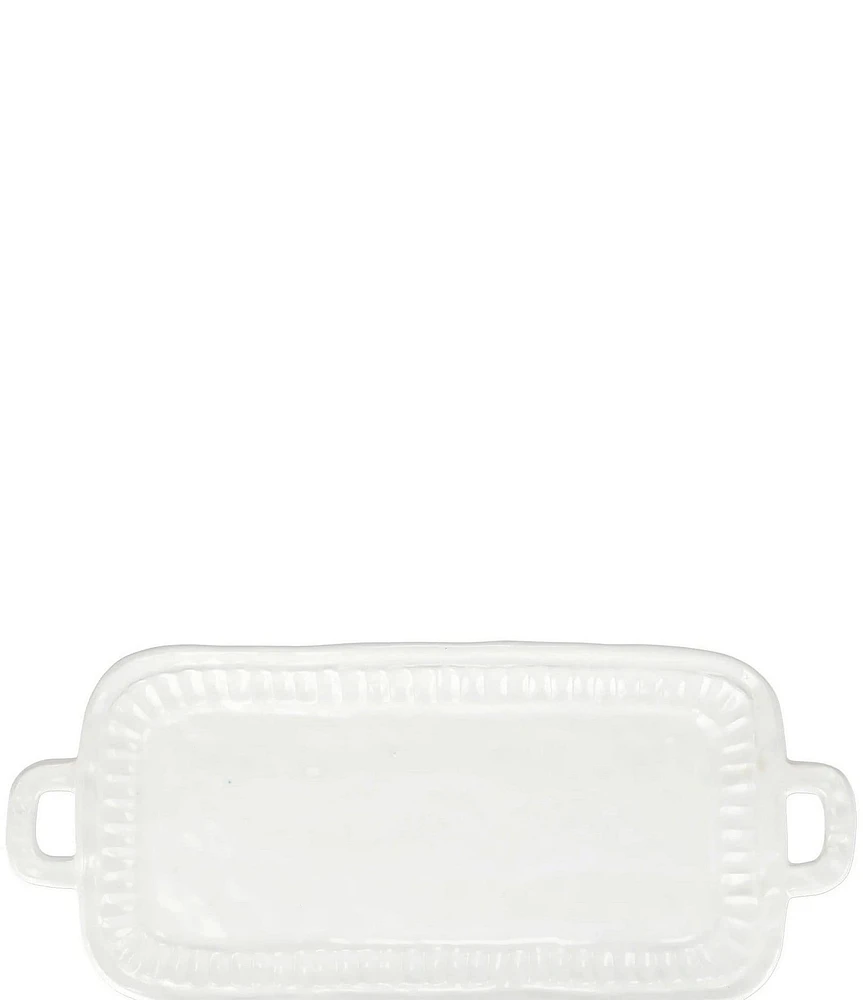 VIETRI Pietra Serena Handled Rectangular Platter