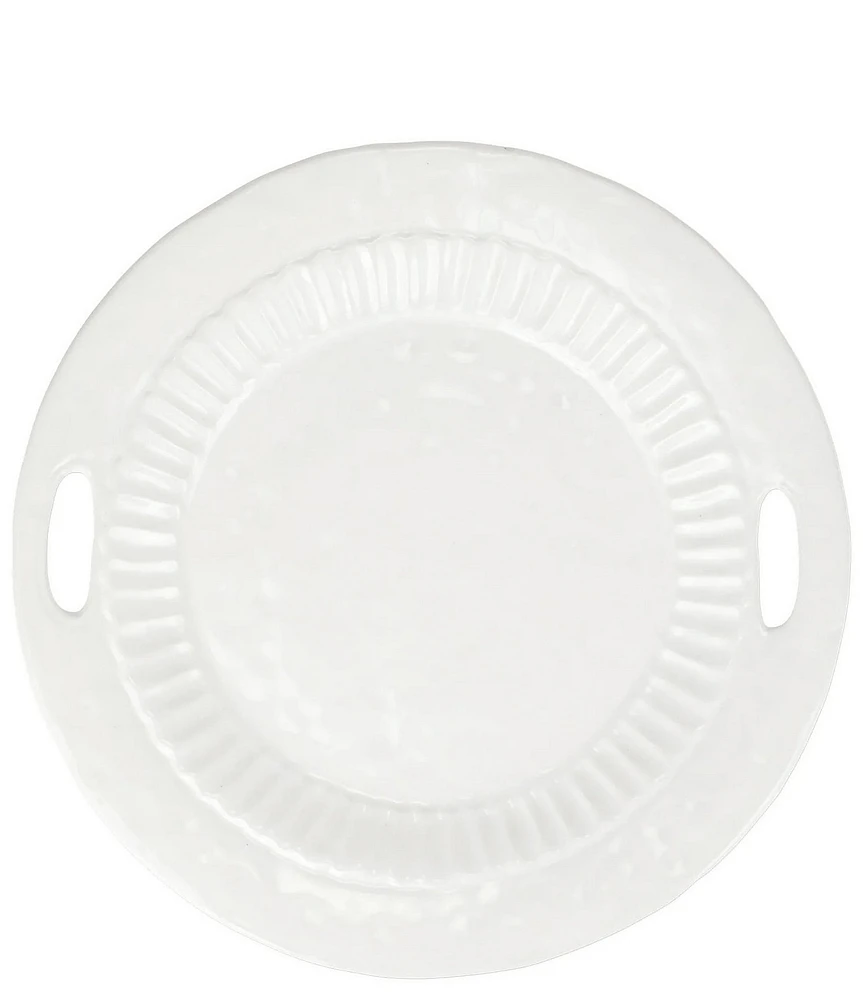 VIETRI Pietra Serena Handled Round Tray
