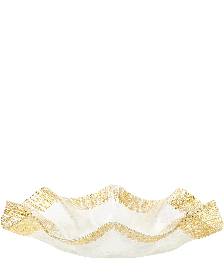 VIETRI Rufolo Glass Gold Platter