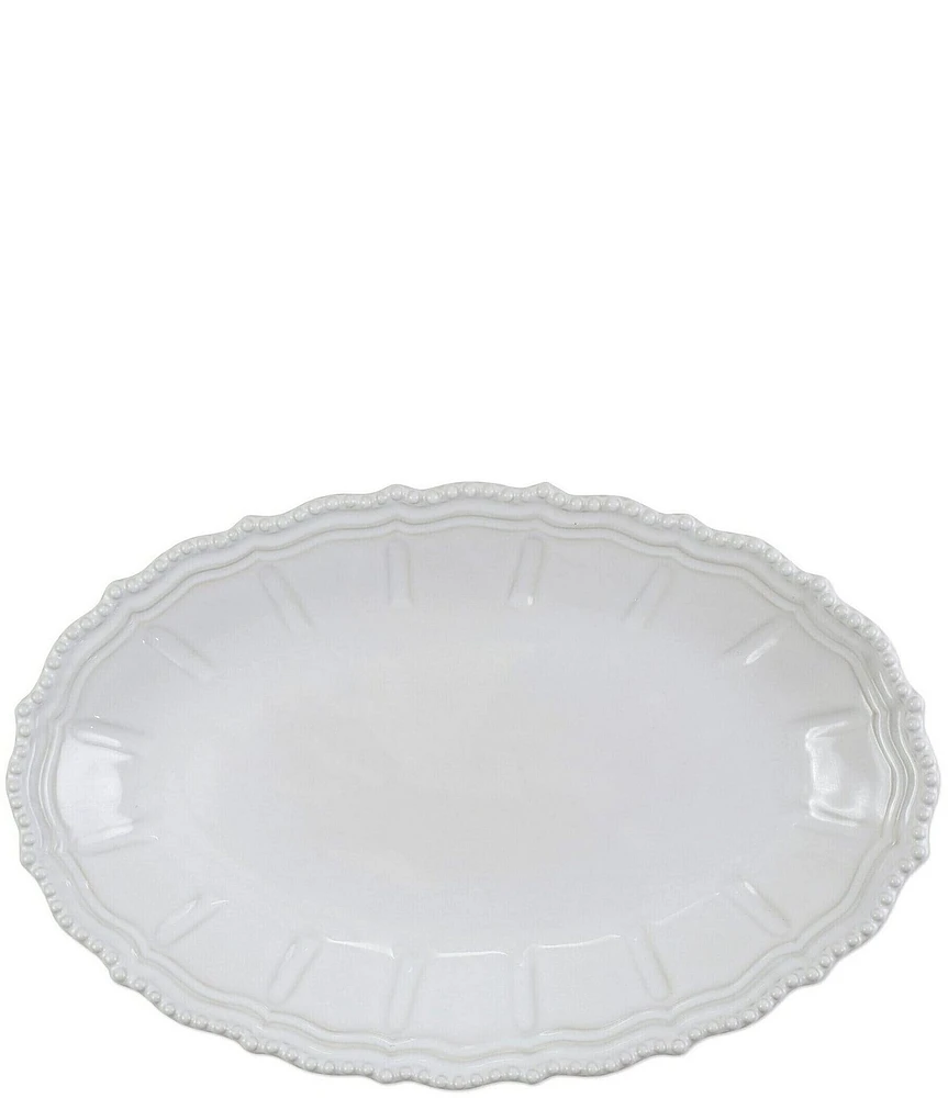 VIETRI Incanto Stone Baroque Large Oval Shallow Serving Bowl