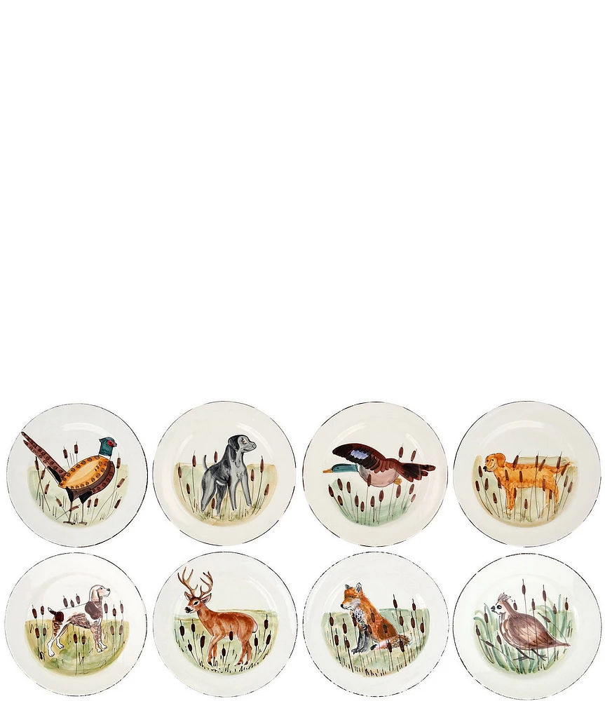 VIETRI Wildlife Assorted Dinner Plates, Set of 8