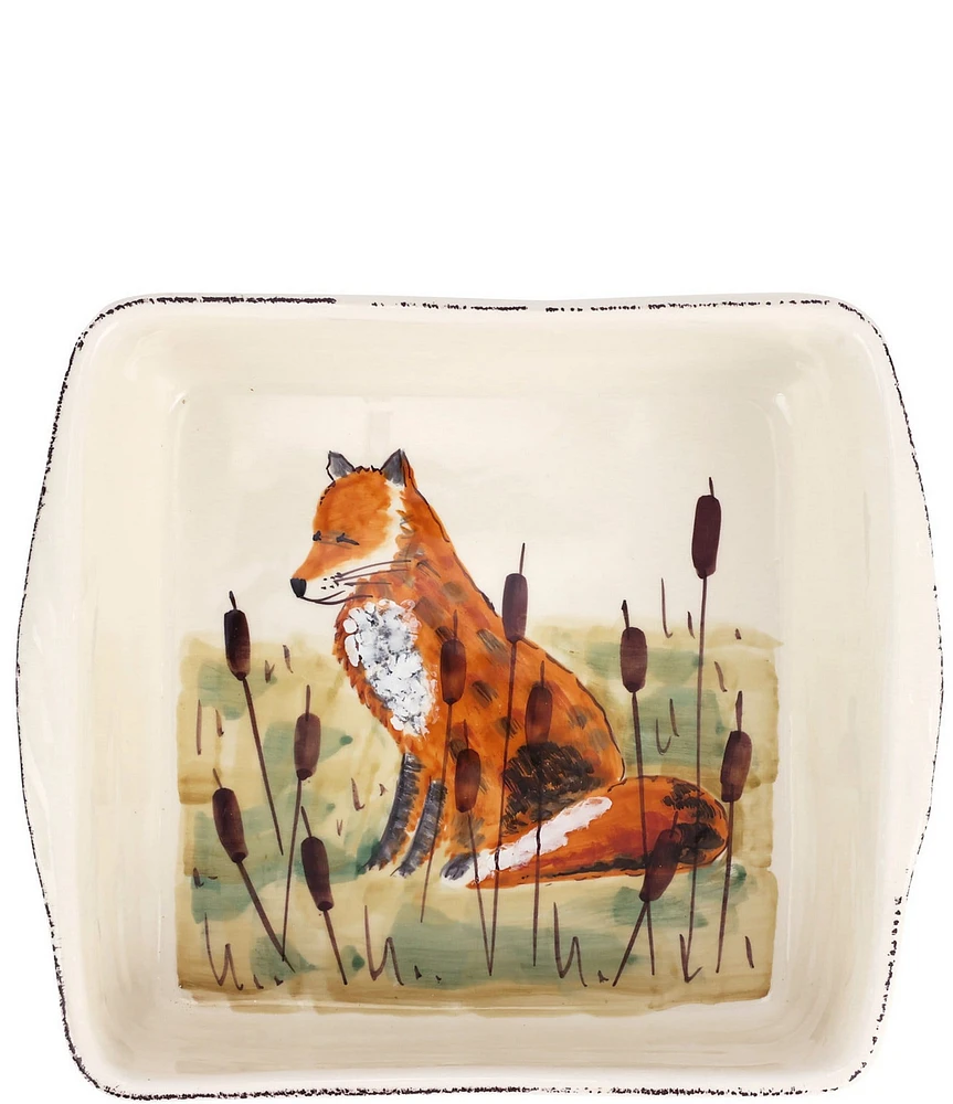 VIETRI Wildlife Fox Square Baker