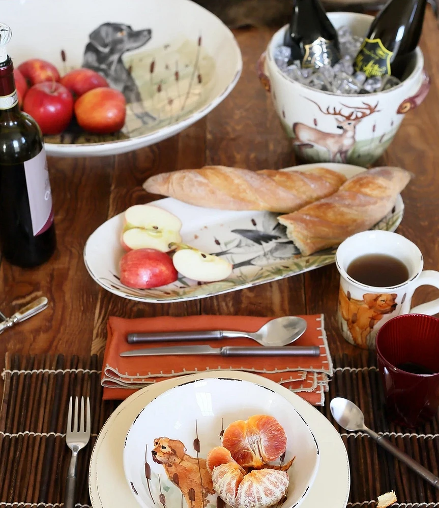 VIETRI Festive Fall Collection Wildlife Hunting Dog Mug