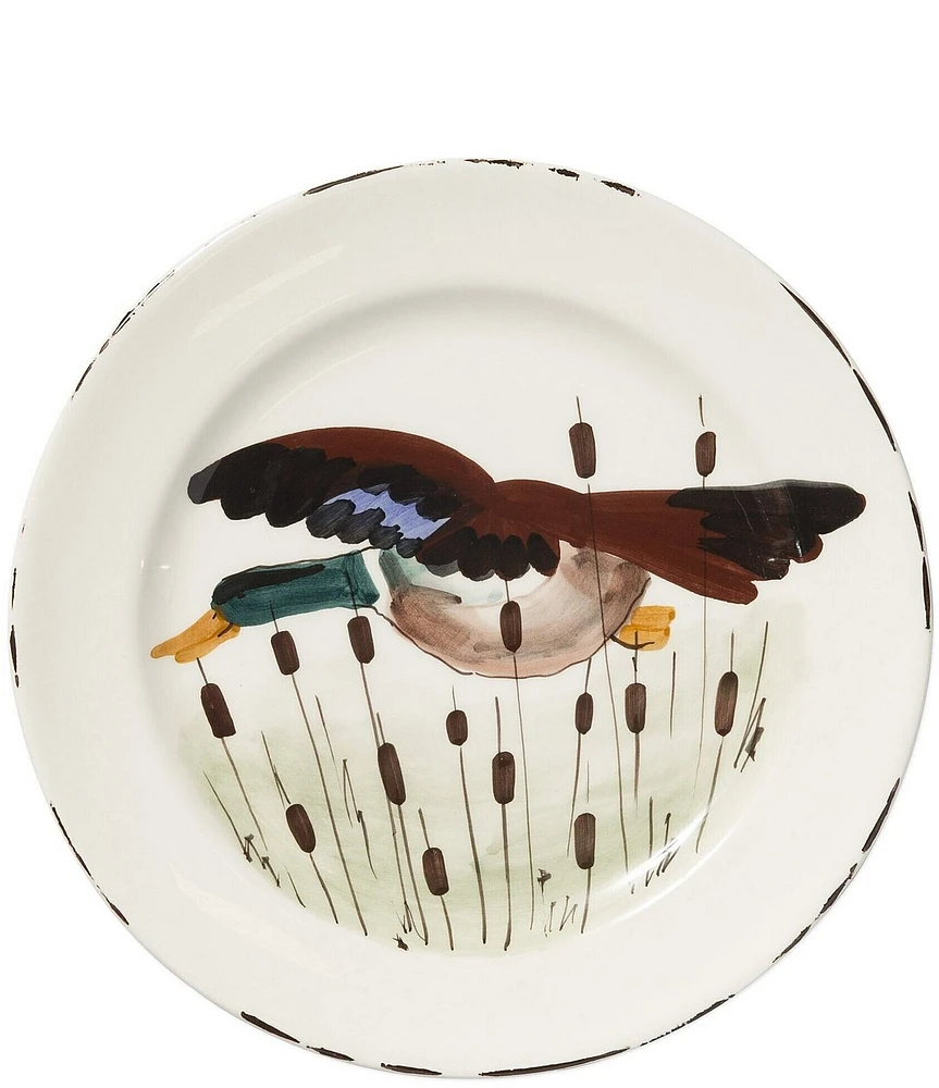 VIETRI Festive Fall Collection Wildlife Mallard Dinner Plate